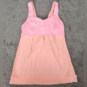 Lululemon Athletica Pink and Peach Elevate Tank